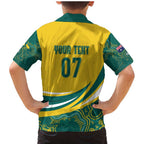 Australia 2024 Olympics Custom Family Matching Mermaid Dress and Hawaiian Shirt Rise of the Roos Aborignal Style