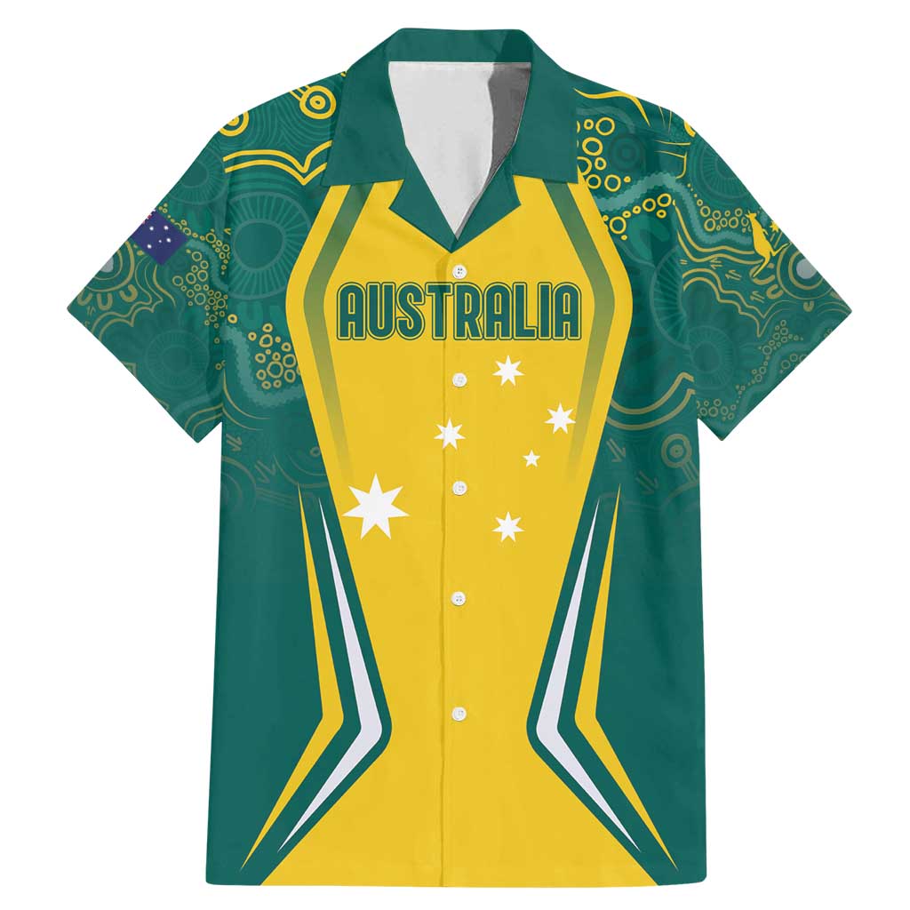 Australia 2024 Olympics Custom Family Matching Mermaid Dress and Hawaiian Shirt Rise of the Roos Aborignal Style