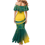 Australia 2024 Olympics Custom Family Matching Mermaid Dress and Hawaiian Shirt Rise of the Roos Aborignal Style