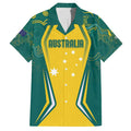 Australia 2024 Olympics Custom Family Matching Off Shoulder Maxi Dress and Hawaiian Shirt Rise of the Roos Aborignal Style