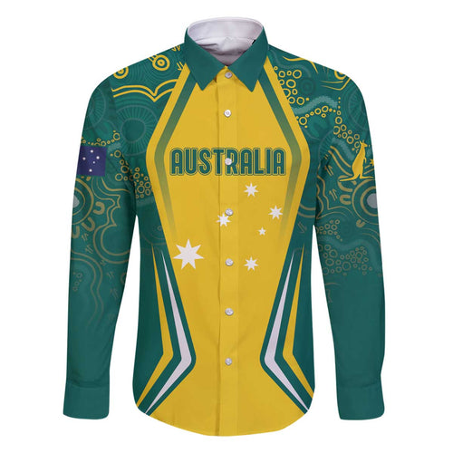 Australia 2024 Olympics Custom Family Matching Off Shoulder Short Dress and Hawaiian Shirt Rise of the Roos Aborignal Style