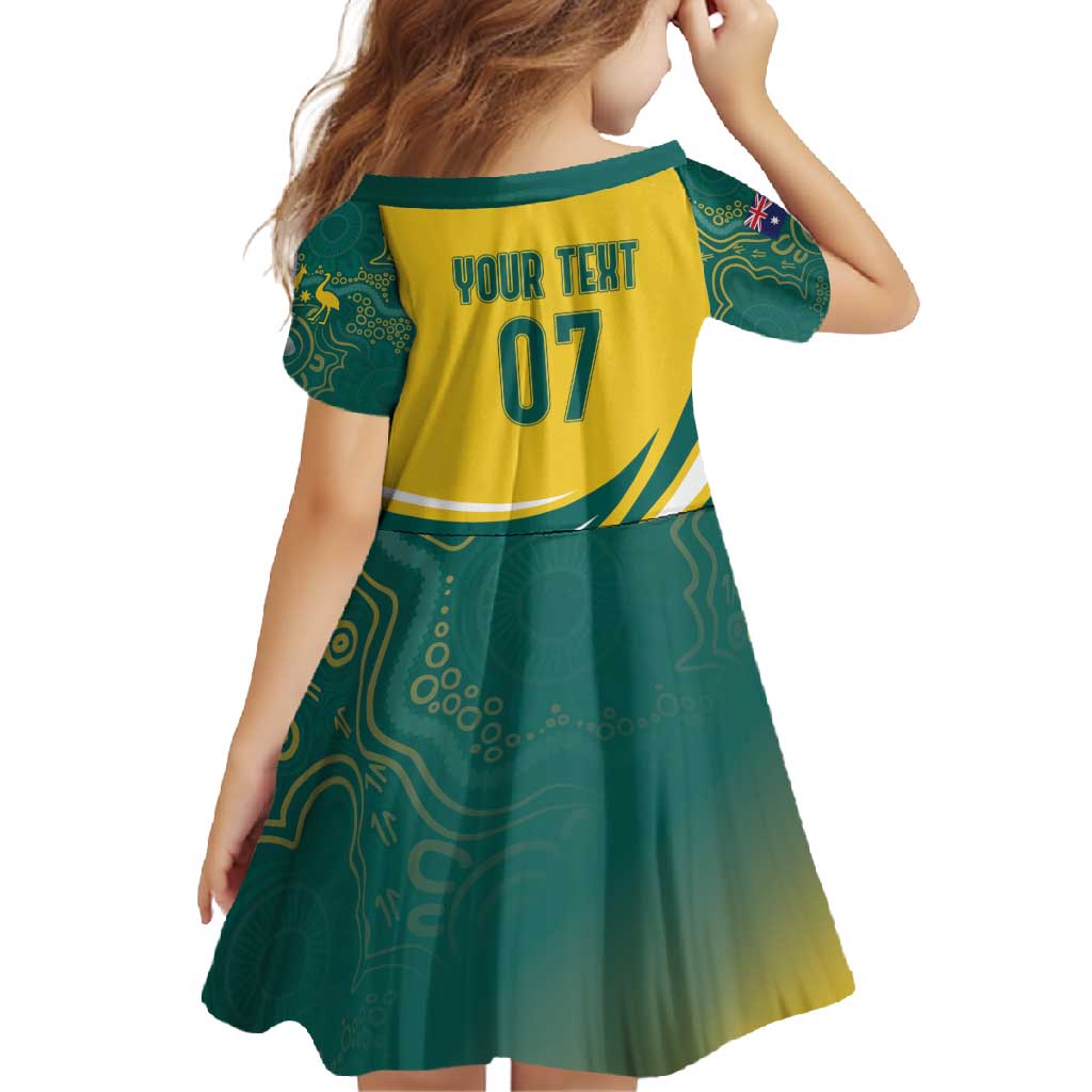 Australia 2024 Olympics Custom Family Matching Tank Maxi Dress and Hawaiian Shirt Rise of the Roos Aborignal Style
