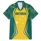 Australia 2024 Olympics Custom Family Matching Tank Maxi Dress and Hawaiian Shirt Rise of the Roos Aborignal Style