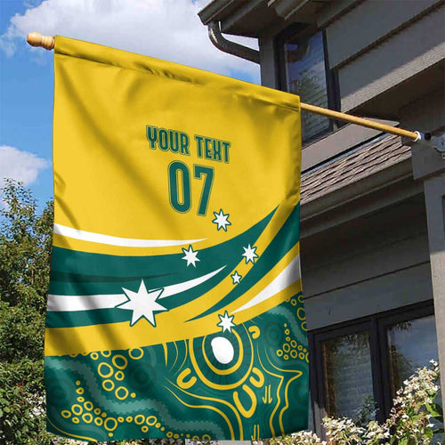 Australia 2024 Olympics Custom Garden Flag Rise of the Roos Aborignal Style