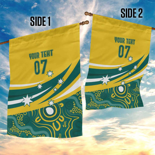 Australia 2024 Olympics Custom Garden Flag Rise of the Roos Aborignal Style