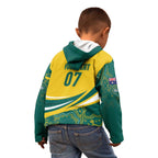 Australia 2024 Olympics Custom Kid Hoodie Rise of the Roos Aborignal Style