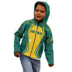 Australia 2024 Olympics Custom Kid Hoodie Rise of the Roos Aborignal Style