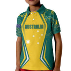 Australia 2024 Olympics Custom Kid Polo Shirt Rise of the Roos Aborignal Style