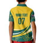 Australia 2024 Olympics Custom Kid Polo Shirt Rise of the Roos Aborignal Style