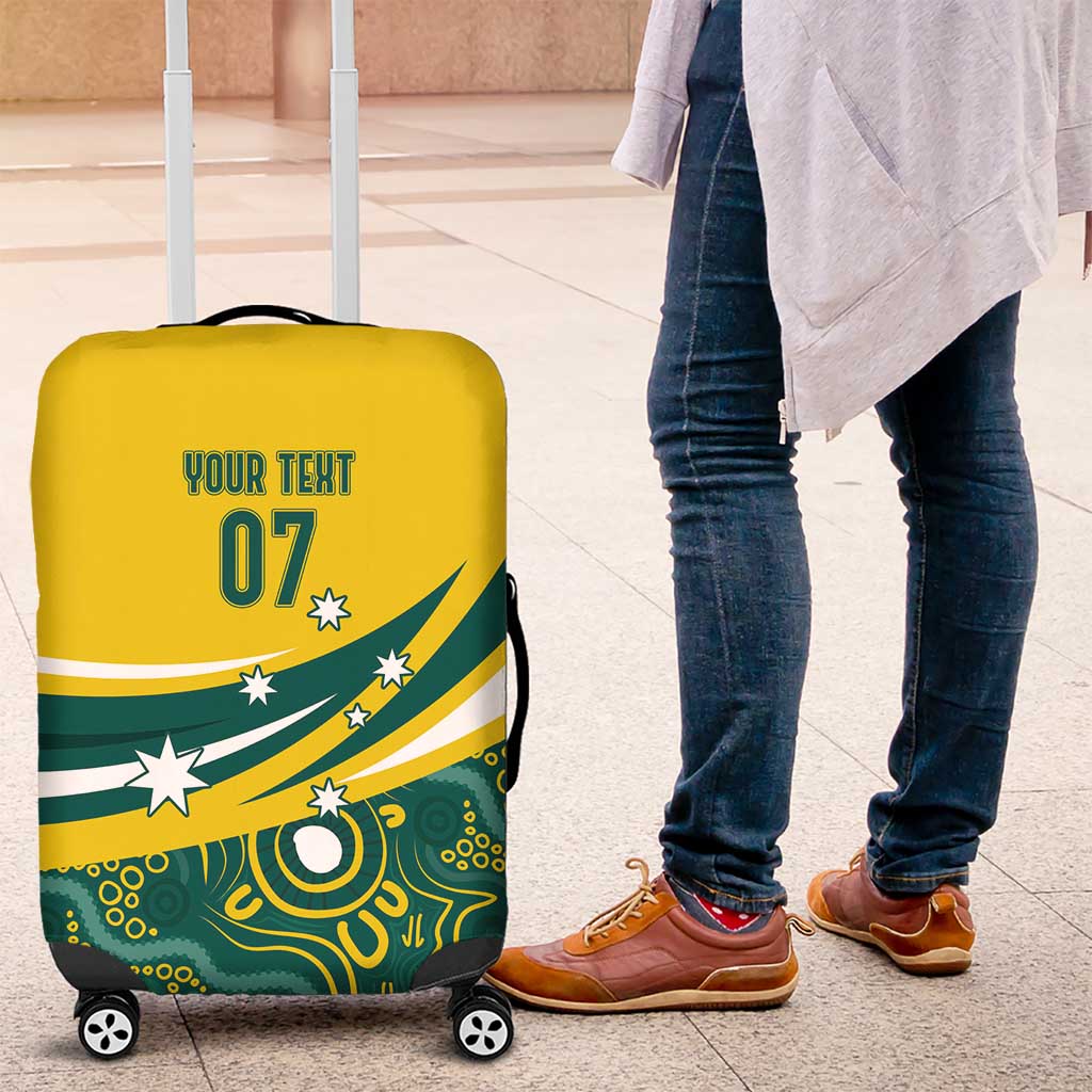 Australia 2024 Olympics Custom Luggage Cover Rise of the Roos Aborignal Style