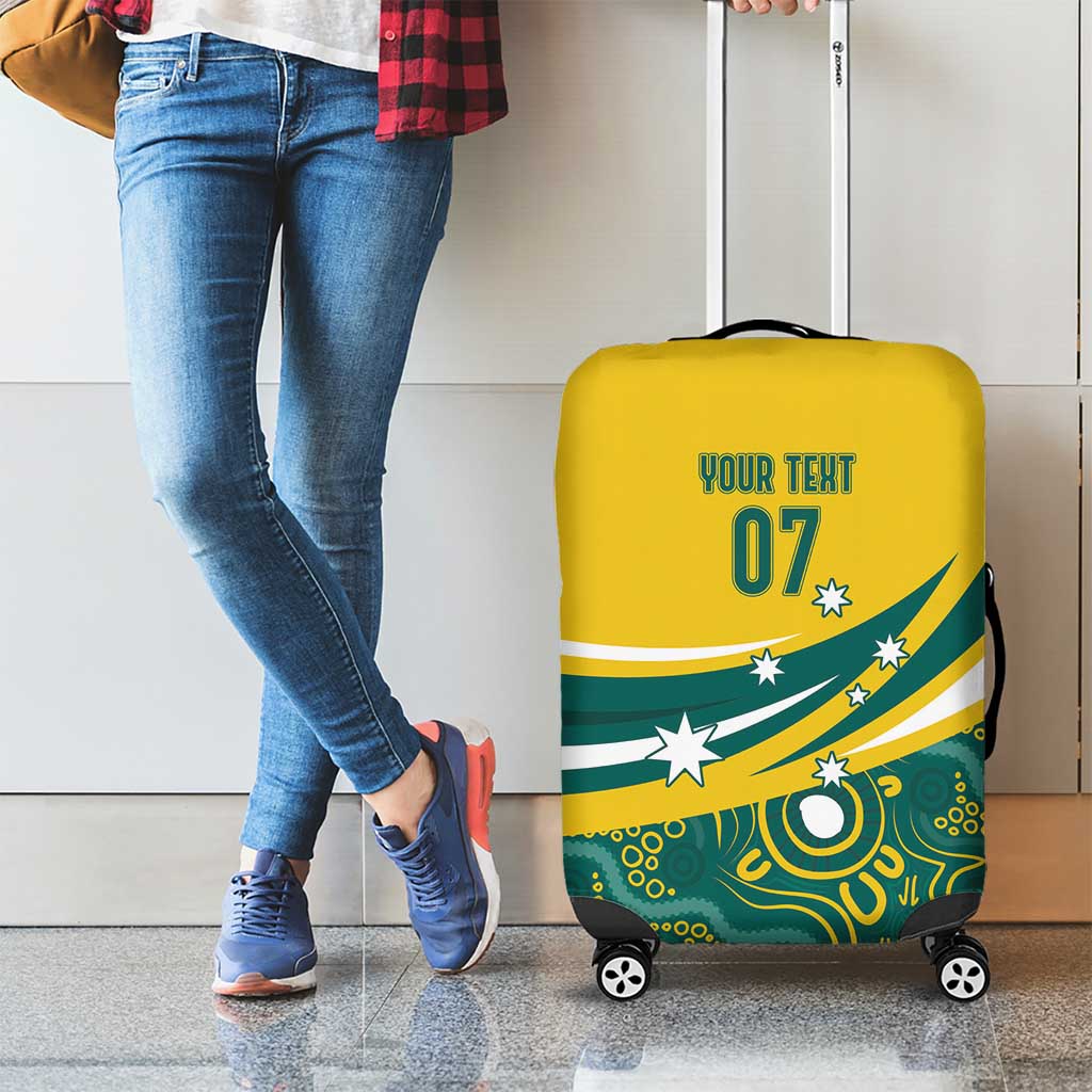 Australia 2024 Olympics Custom Luggage Cover Rise of the Roos Aborignal Style