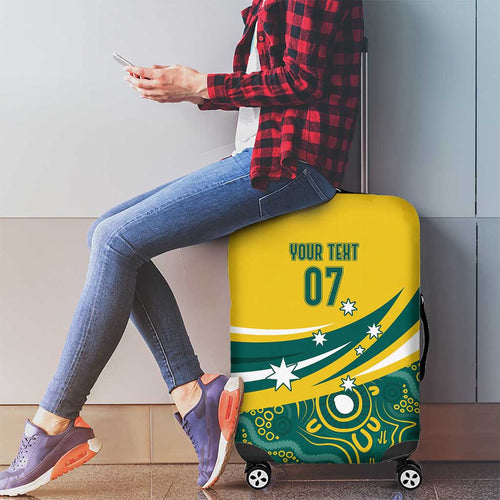 Australia 2024 Olympics Custom Luggage Cover Rise of the Roos Aborignal Style