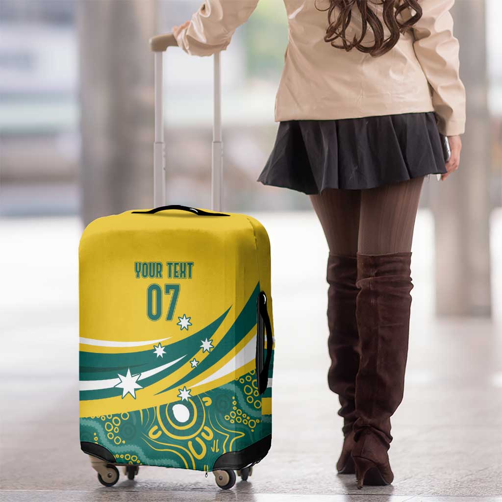 Australia 2024 Olympics Custom Luggage Cover Rise of the Roos Aborignal Style