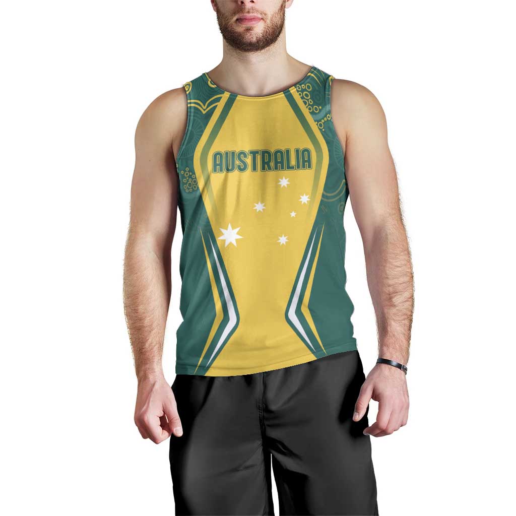 Australia 2024 Olympics Custom Men Tank Top Rise of the Roos Aborignal Style