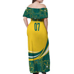 Australia 2024 Olympics Custom Off Shoulder Maxi Dress Rise of the Roos Aborignal Style