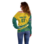Australia 2024 Olympics Custom Off Shoulder Sweater Rise of the Roos Aborignal Style