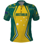 Australia 2024 Olympics Custom Polo Shirt Rise of the Roos Aborignal Style