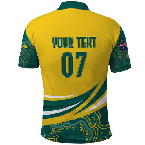 Australia 2024 Olympics Custom Polo Shirt Rise of the Roos Aborignal Style