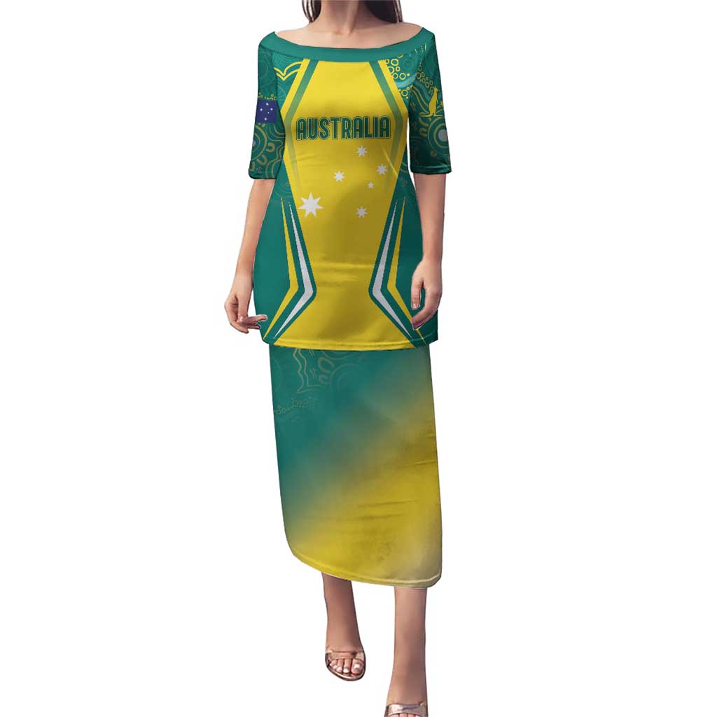 Australia 2024 Olympics Custom Puletasi Rise of the Roos Aborignal Style