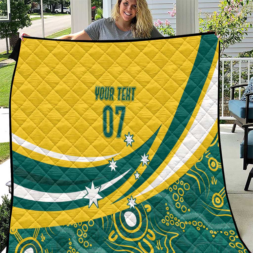 Australia 2024 Olympics Custom Quilt Rise of the Roos Aborignal Style