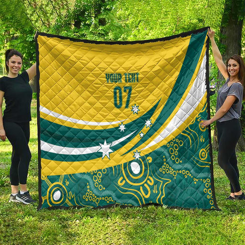 Australia 2024 Olympics Custom Quilt Rise of the Roos Aborignal Style