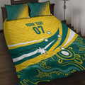 Australia 2024 Olympics Custom Quilt Bed Set Rise of the Roos Aborignal Style