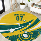 Australia 2024 Olympics Custom Round Carpet Rise of the Roos Aborignal Style
