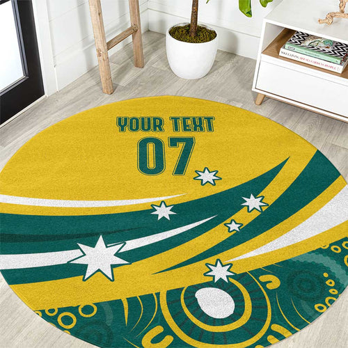 Australia 2024 Olympics Custom Round Carpet Rise of the Roos Aborignal Style