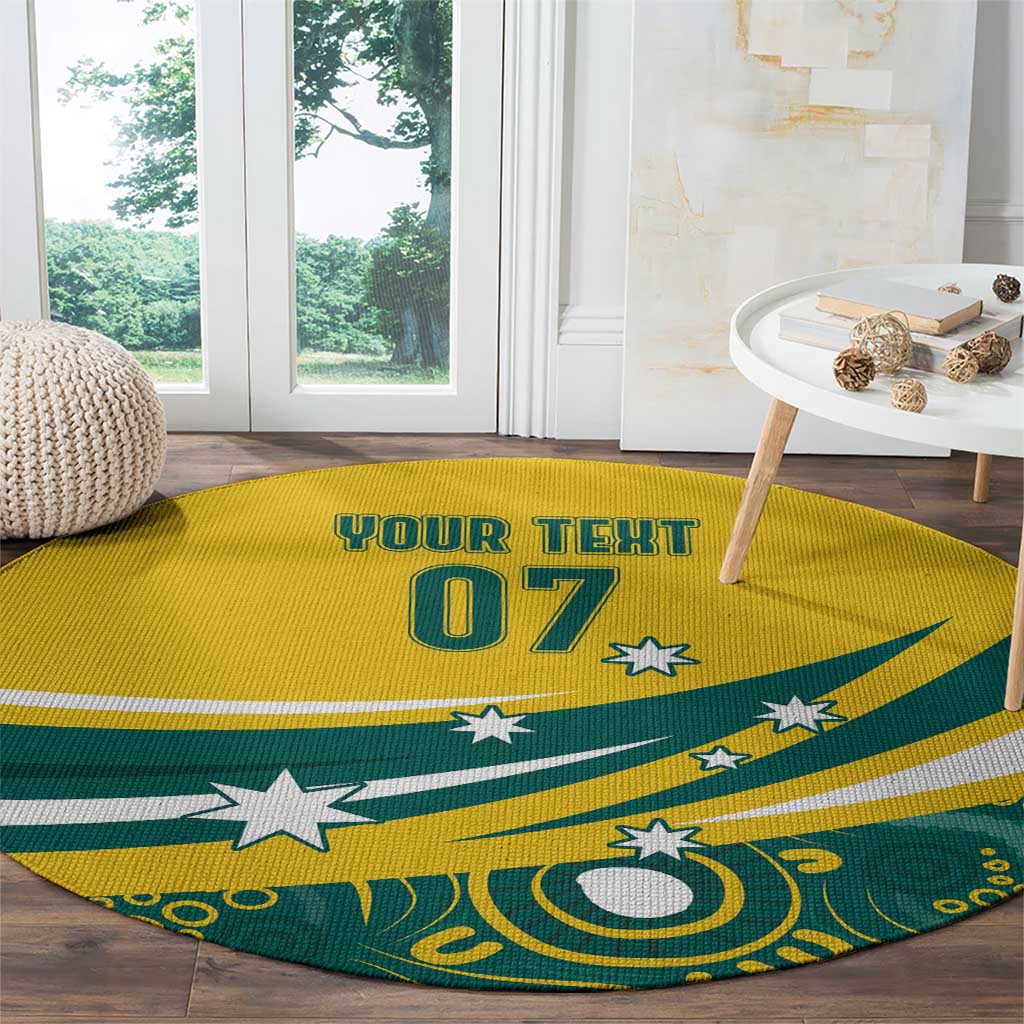 Australia 2024 Olympics Custom Round Carpet Rise of the Roos Aborignal Style