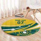 Australia 2024 Olympics Custom Round Carpet Rise of the Roos Aborignal Style