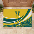 Australia 2024 Olympics Custom Rubber Doormat Rise of the Roos Aborignal Style