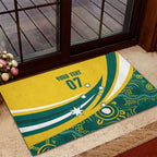 Australia 2024 Olympics Custom Rubber Doormat Rise of the Roos Aborignal Style