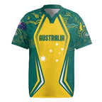 Australia 2024 Olympics Custom Rugby Jersey Rise of the Roos Aborignal Style