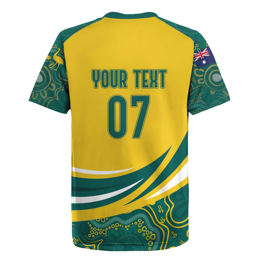 Australia 2024 Olympics Custom Rugby Jersey Rise of the Roos Aborignal Style