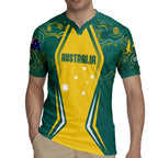 Australia 2024 Olympics Custom Rugby Jersey Rise of the Roos Aborignal Style