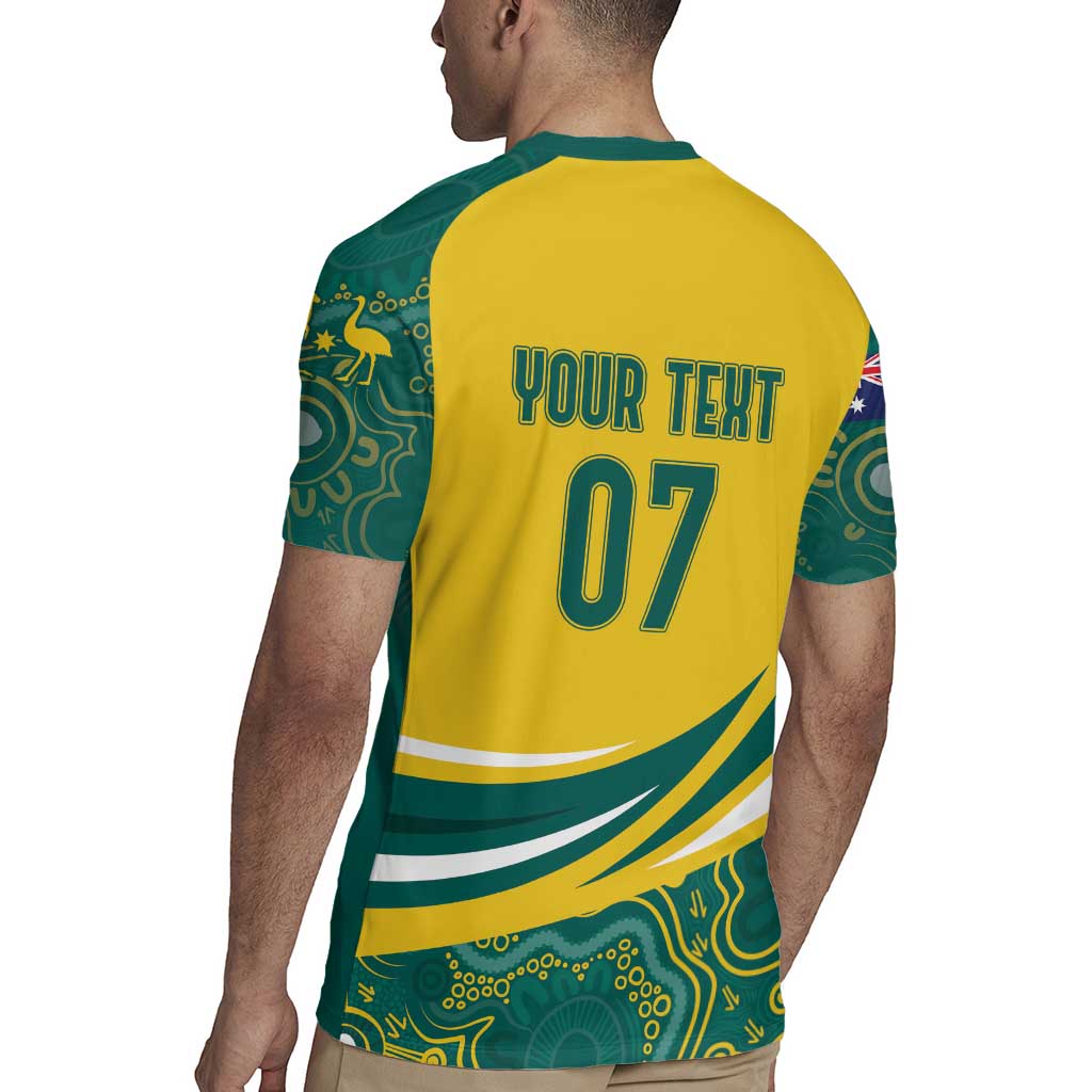 Australia 2024 Olympics Custom Rugby Jersey Rise of the Roos Aborignal Style