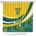 Australia 2024 Olympics Custom Shower Curtain Rise of the Roos Aborignal Style