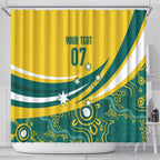 Australia 2024 Olympics Custom Shower Curtain Rise of the Roos Aborignal Style