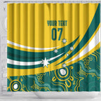 Australia 2024 Olympics Custom Shower Curtain Rise of the Roos Aborignal Style