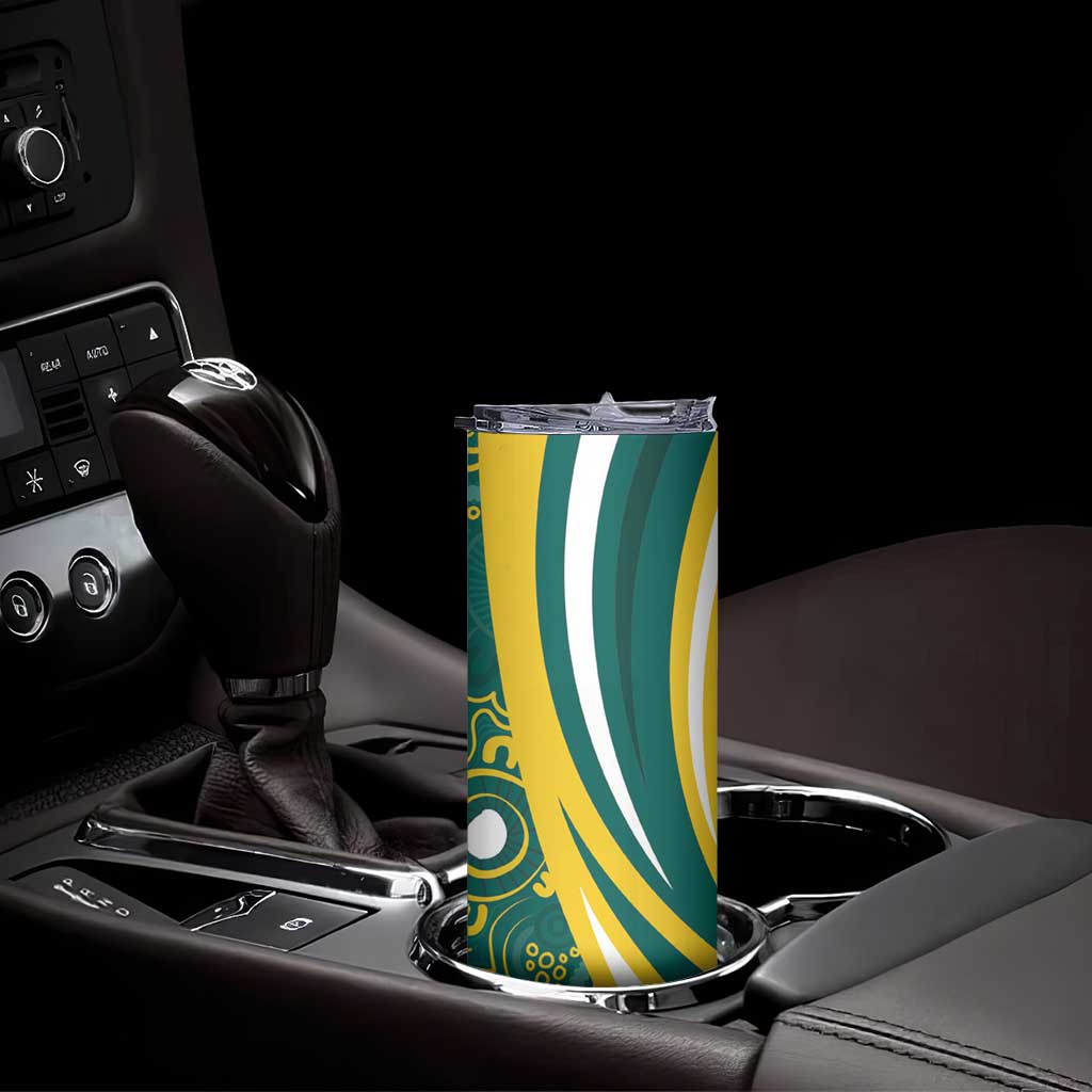 Australia 2024 Olympics Skinny Tumbler Rise of the Roos Aborignal Style