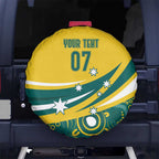 Australia 2024 Olympics Custom Spare Tire Cover Rise of the Roos Aborignal Style