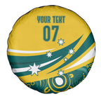 Australia 2024 Olympics Custom Spare Tire Cover Rise of the Roos Aborignal Style
