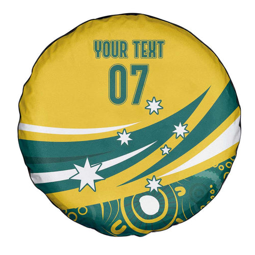 Australia 2024 Olympics Custom Spare Tire Cover Rise of the Roos Aborignal Style