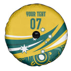 Australia 2024 Olympics Custom Spare Tire Cover Rise of the Roos Aborignal Style