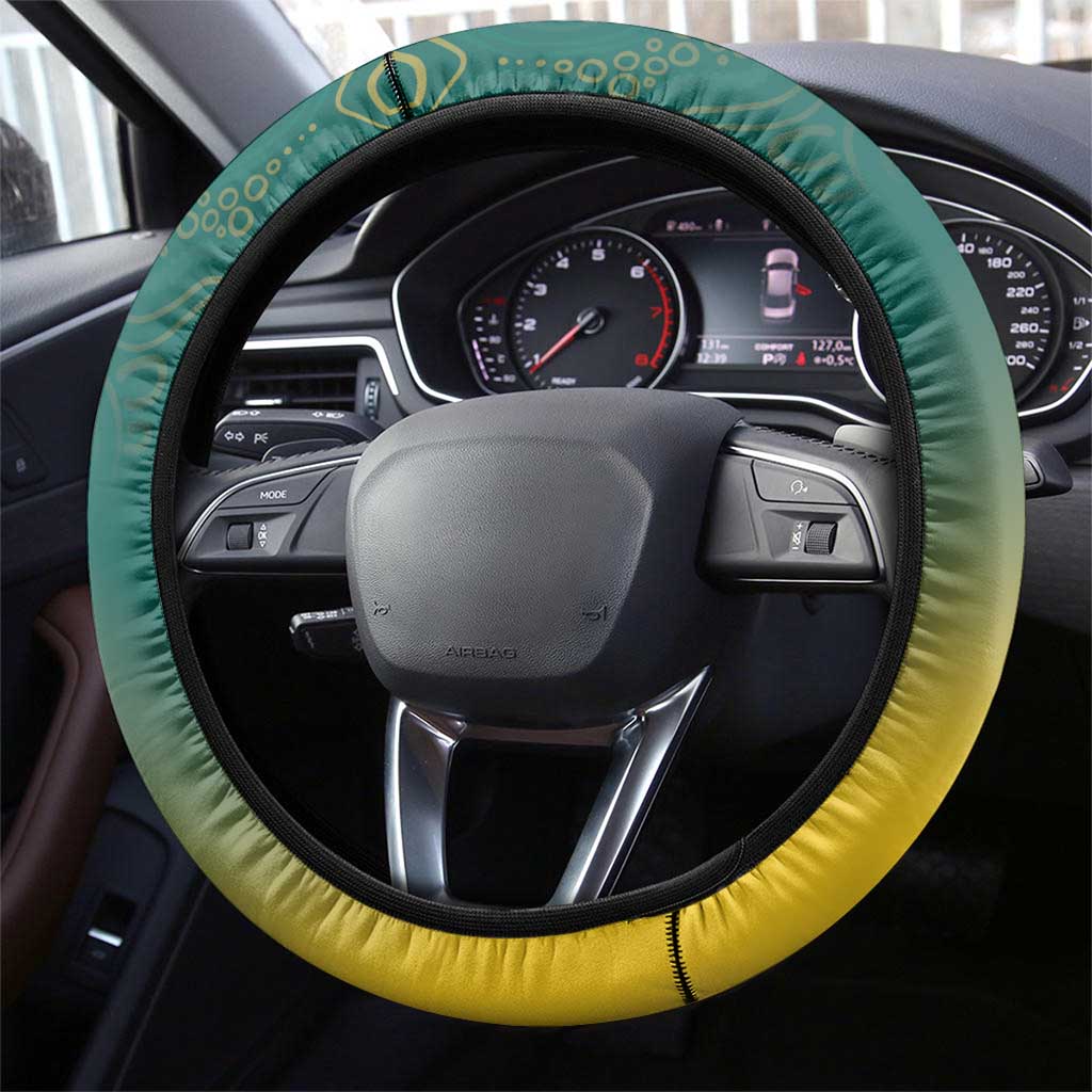 Australia 2024 Olympics Steering Wheel Cover Rise of the Roos Aborignal Style