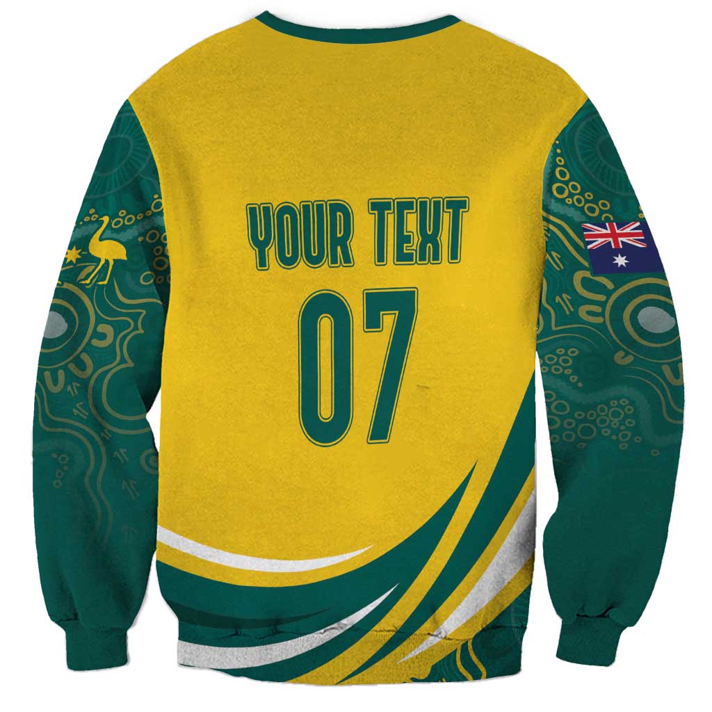 Australia 2024 Olympics Custom Sweatshirt Rise of the Roos Aborignal Style