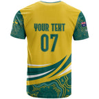 Australia 2024 Olympics Custom T Shirt Rise of the Roos Aborignal Style