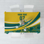 Australia 2024 Olympics Custom Tablecloth Rise of the Roos Aborignal Style
