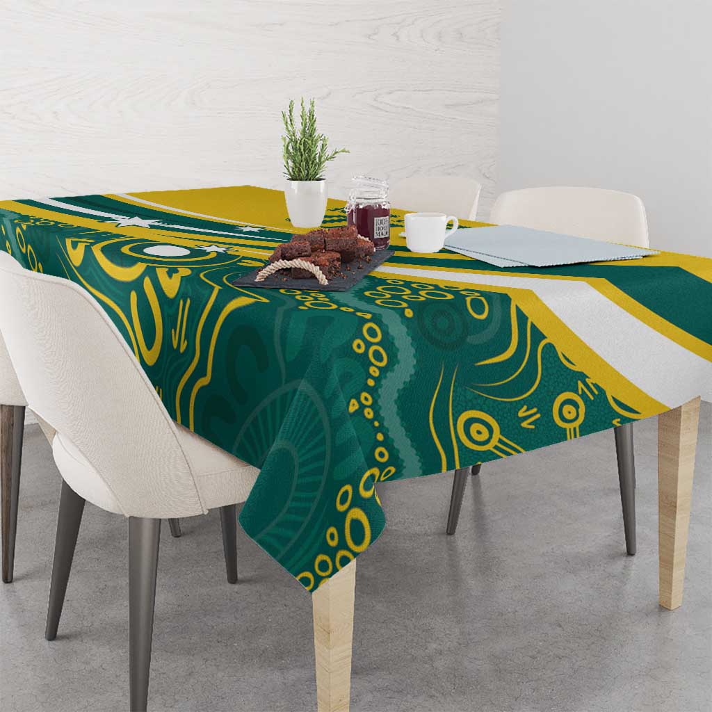 Australia 2024 Olympics Custom Tablecloth Rise of the Roos Aborignal Style