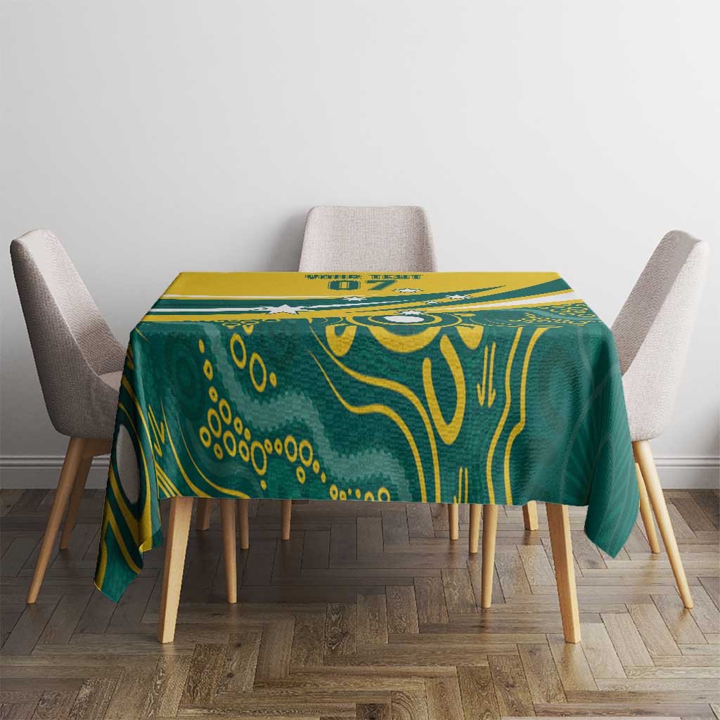 Australia 2024 Olympics Custom Tablecloth Rise of the Roos Aborignal Style